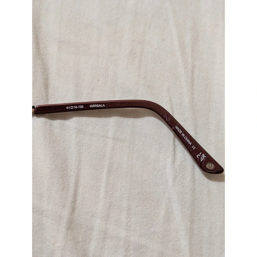 Bulova Eyeglasses, Frames Only, Alameda, 51-16-135, Metal/Plastic, Marsala/Red‎